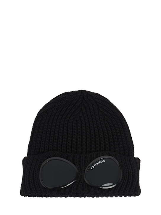 C.P. Company: Extra fine wool goggle beanie - men_0 | Luisa Via Roma