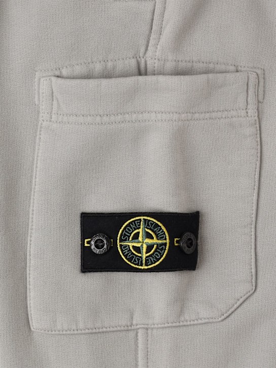 Stone Island Junior: Pantaloni in felpa di cotone organico - Polvere - kids-boys_1 | Luisa Via Roma