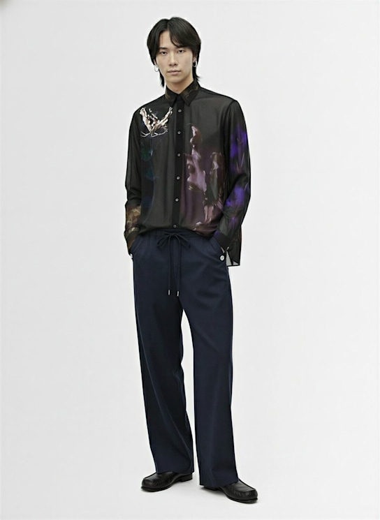 Dries Van Noten: Curles floral print cupro shirt - men_1 | Luisa Via Roma