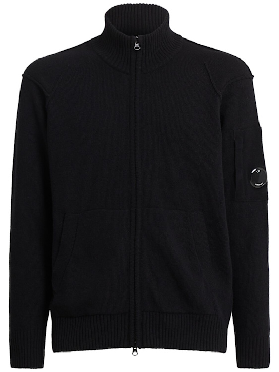 C.P. Company: Wool blend knit full-zip sweater - men_0 | Luisa Via Roma