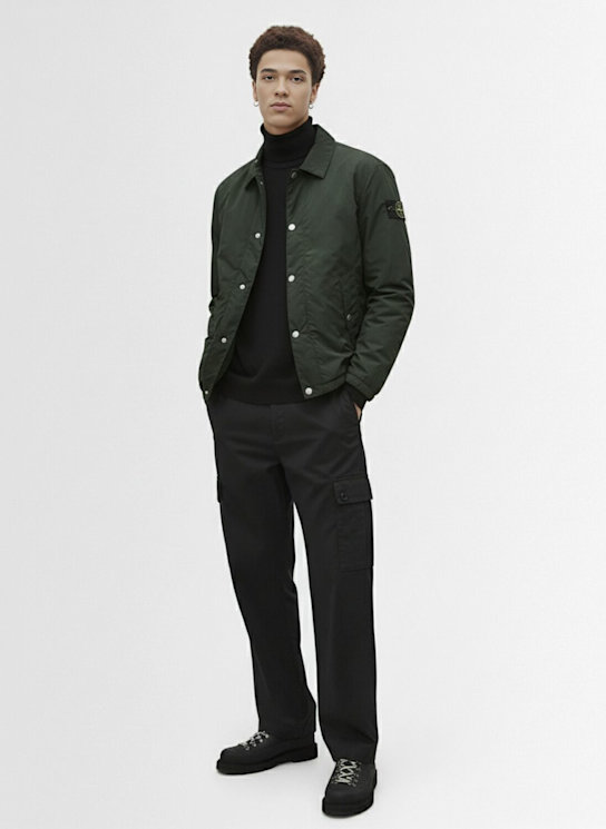 Stone Island: Light poly blend jacket - Juniper - men_1 | Luisa Via Roma