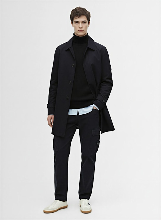 Stone Island: Jacke aus Polymischung - Dunkelblau - men_1 | Luisa Via Roma