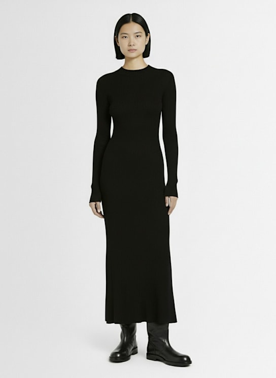 Ann Demeulemeester: Eva open back knitted long dress - women_1 | Luisa Via Roma