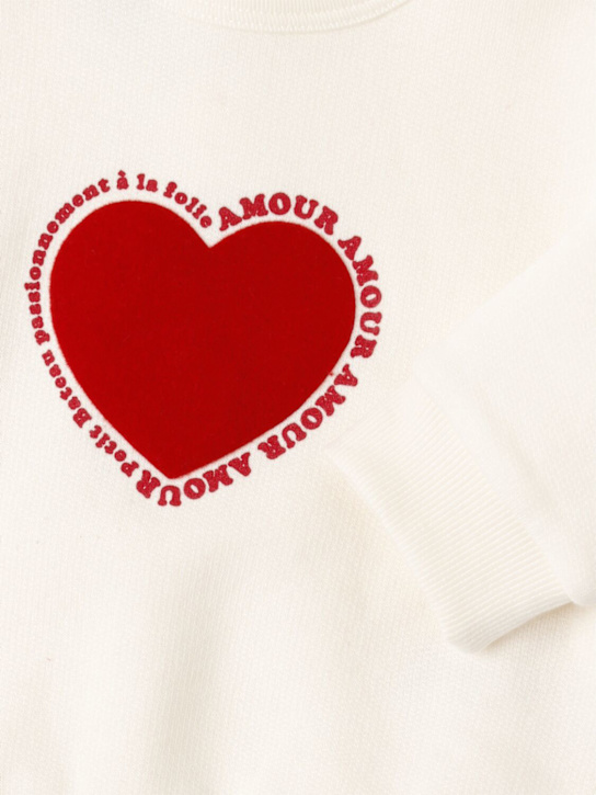 Petit Bateau: Printed cotton sweatshirt - Off White - kids-girls_1 | Luisa Via Roma