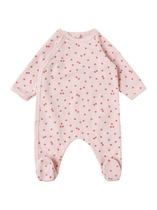 Petit Bateau: Printed cotton romper - Rosa - kids-girls_0 | Luisa Via Roma