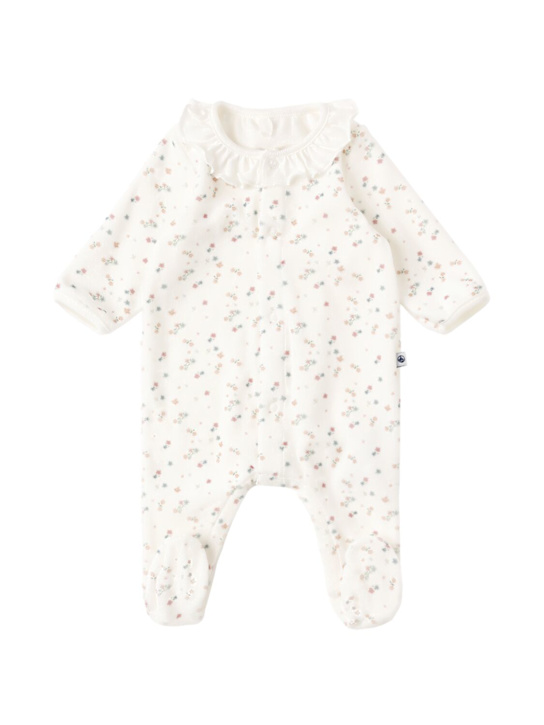 Petit Bateau: Printed cotton romper - Multicolor - kids-girls_0 | Luisa Via Roma
