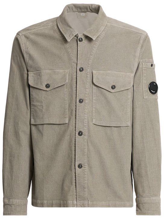 C.P. Company: Cotton blend lens overshirt - men_0 | Luisa Via Roma