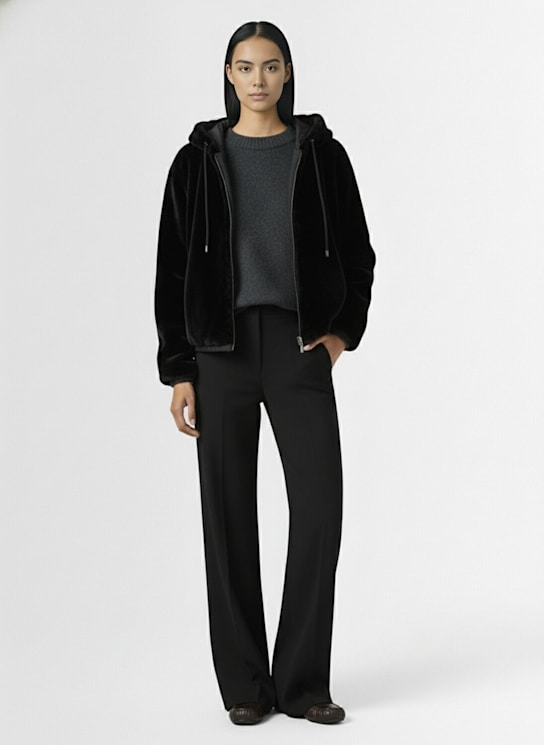 Moose Knuckles: Eaton Bunny 2 plush hoodie - women_1 | Luisa Via Roma