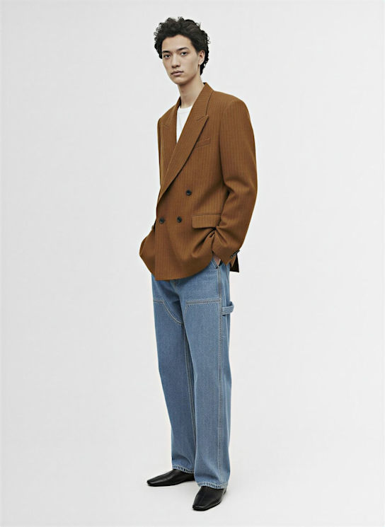 Dries Van Noten: Bishop double breast wool jacket - Tan - men_1 | Luisa Via Roma