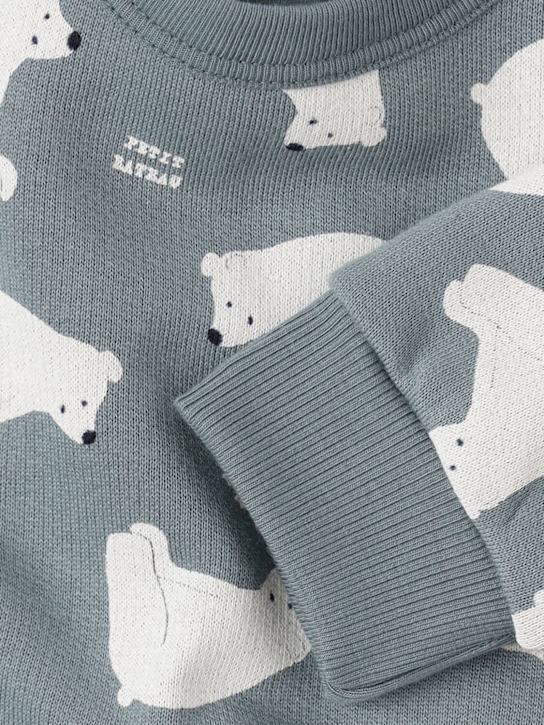 Petit Bateau: Printed cotton crewneck sweatshirt - Verde - kids-girls_1 | Luisa Via Roma