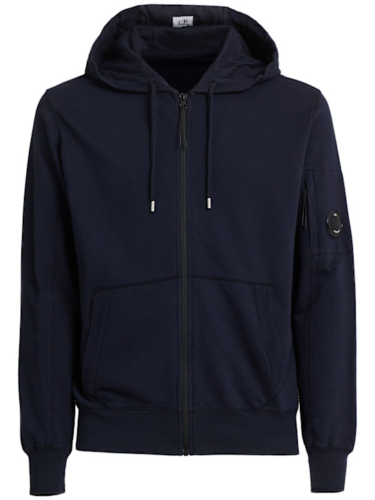 C.P. Company: 轻薄棉质拉绒拉链开合连帽卫衣 - men_0 | Luisa Via Roma