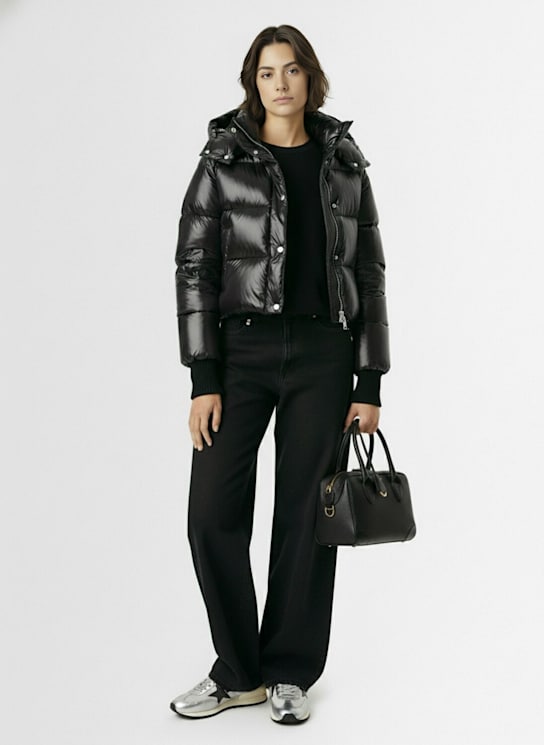 Moose Knuckles: Moonstone nylon down jacket - Black - women_1 | Luisa Via Roma