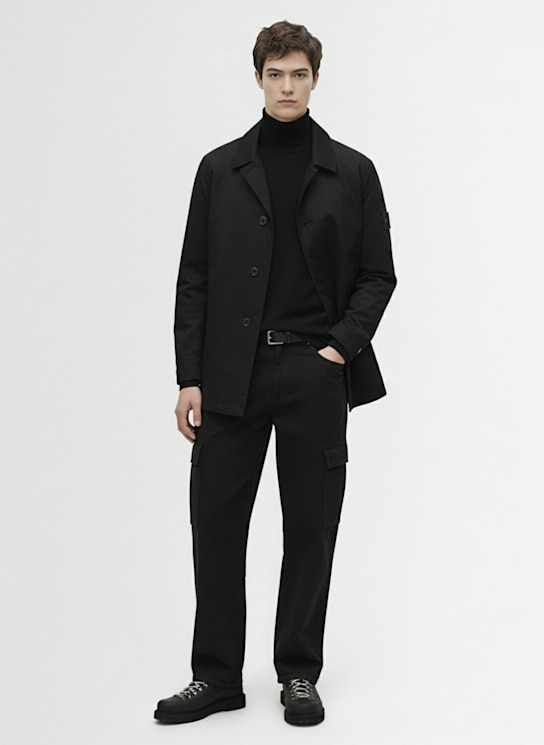 Stone Island: Poly blend jacket - Black - men_1 | Luisa Via Roma