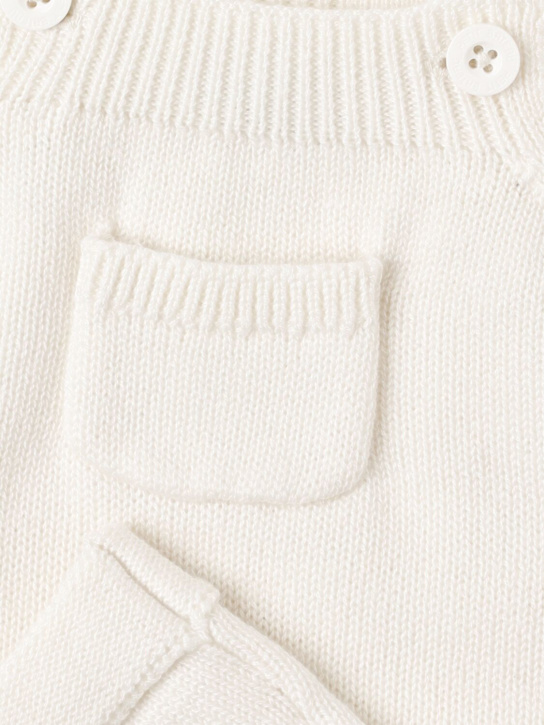 Petit Bateau: 混棉背带裤 - 米黄色 - kids-girls_1 | Luisa Via Roma