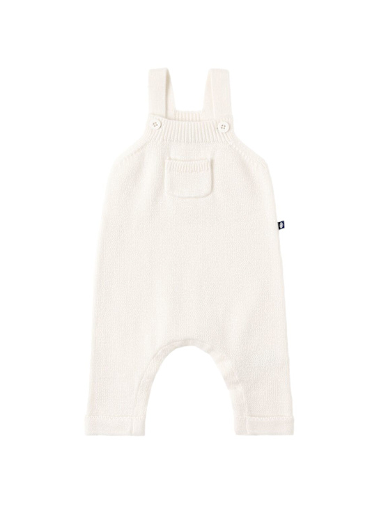 Petit Bateau: 混棉背带裤 - 米黄色 - kids-girls_0 | Luisa Via Roma