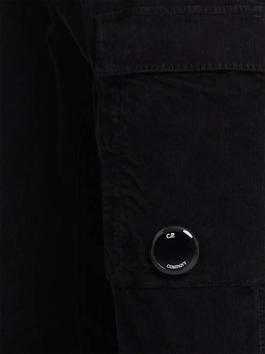 C.P. Company: Cotton blend cargo pants - Black - men_1 | Luisa Via Roma