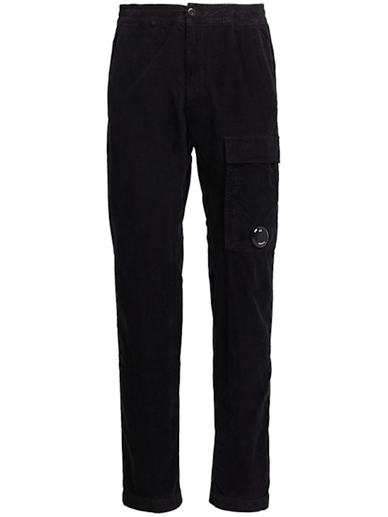 C.P. Company: Cotton blend cargo pants - Black - men_0 | Luisa Via Roma