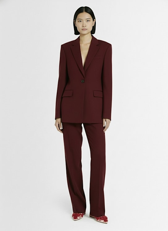 Dries Van Noten: Baftan single breasted wool blazer - Red - women_1 | Luisa Via Roma