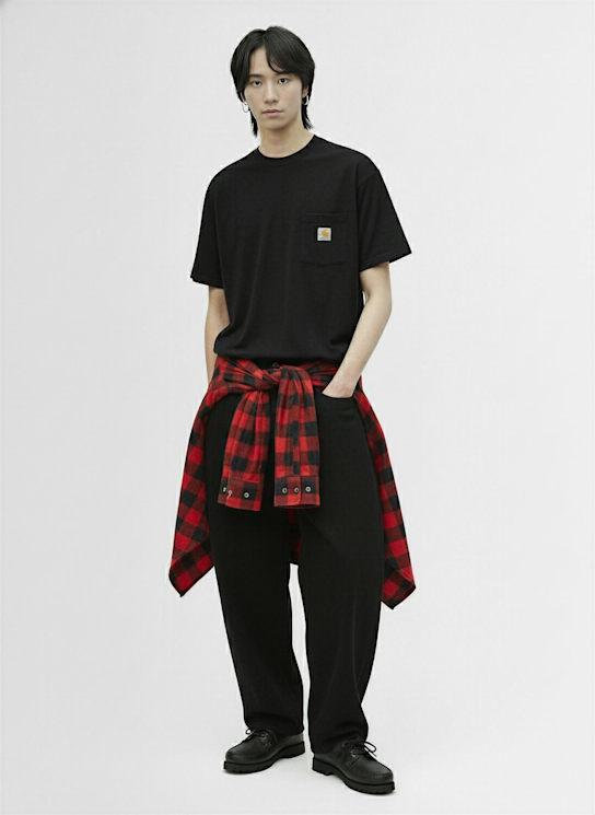 Carhartt WIP: S/S Work pocket t-shirt - Black - men_1 | Luisa Via Roma