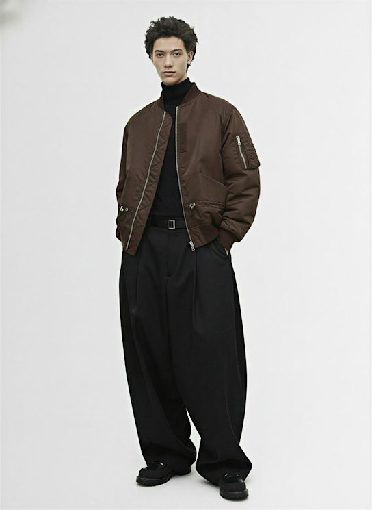 Sacai: Nylon twill jacket - Brown - men_1 | Luisa Via Roma