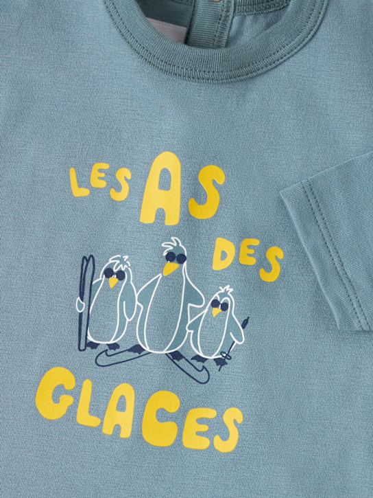 Petit Bateau: Printed cotton t-shirt - Gris - kids-boys_1 | Luisa Via Roma