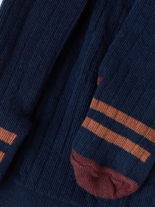 1 + IN THE FAMILY: Cotton blend knit tights - Azul - kids-girls_1 | Luisa Via Roma