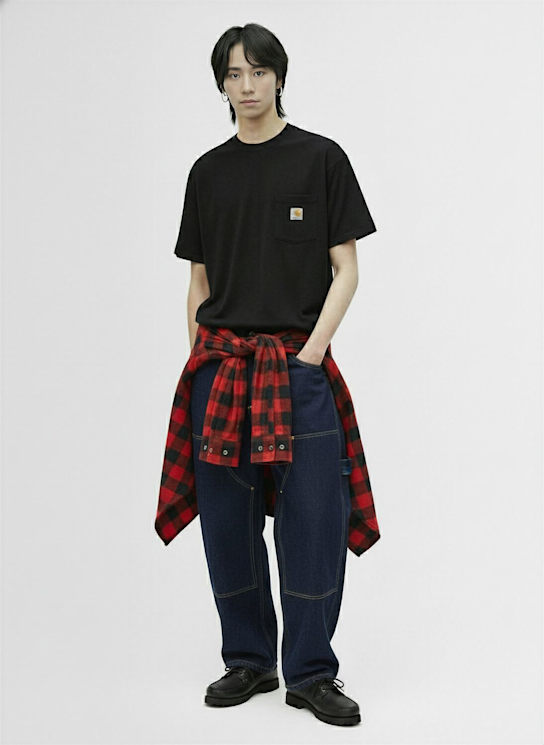 Carhartt WIP: Nash 'Smith' double knee pants - Blue, Rinsed - men_1 | Luisa Via Roma