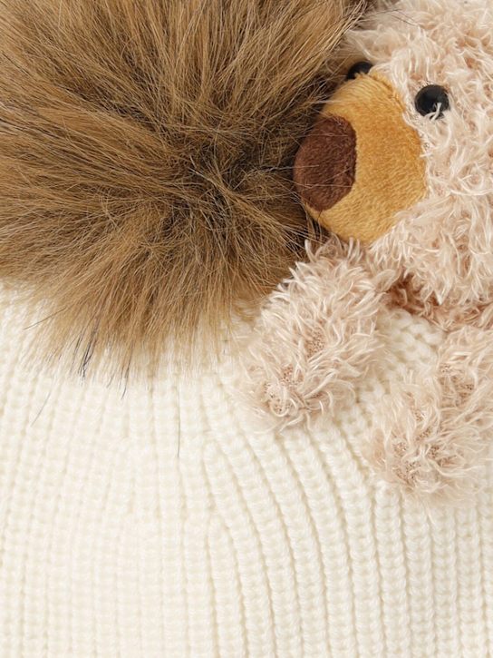 Monnalisa: 羊毛帽子 - 白色 - kids-girls_1 | Luisa Via Roma