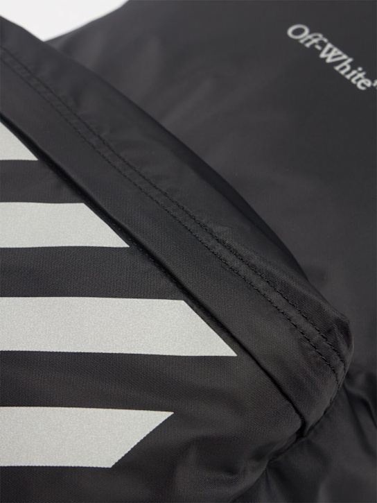 Off-White: Poly backpack w/logo - Black - kids-girls_1 | Luisa Via Roma