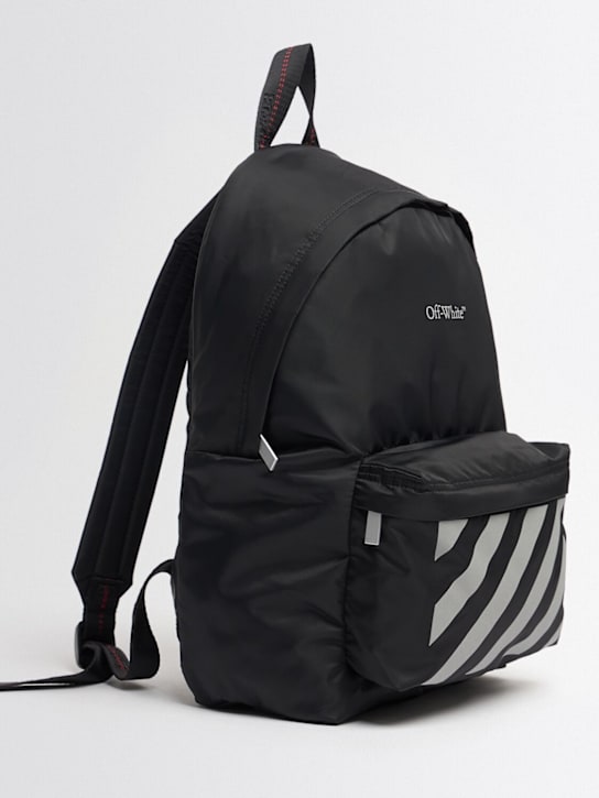 Off-White: Poly backpack w/logo - ブラック - kids-girls_1 | Luisa Via Roma