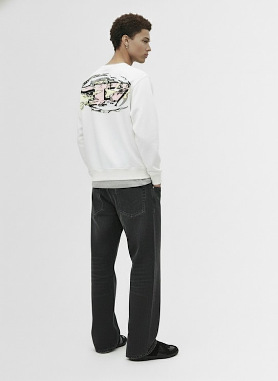 Diesel: Sudadera estampada relaxed fit - men_1 | Luisa Via Roma