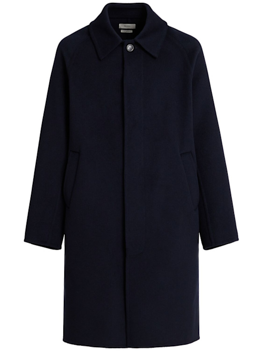 The Core: シングルブレスト ウールブレンドコート - ブルー - men_0 | Luisa Via Roma