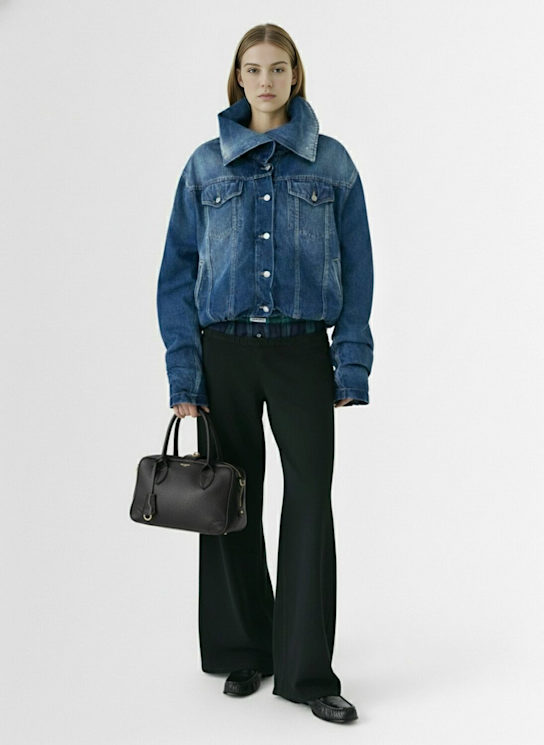 Acne Studios: Buttoned denim jacket - Blue - women_1 | Luisa Via Roma