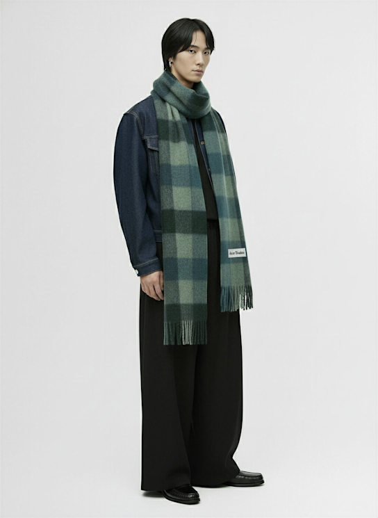 Acne Studios: Wide cotton pants - Black - men_1 | Luisa Via Roma