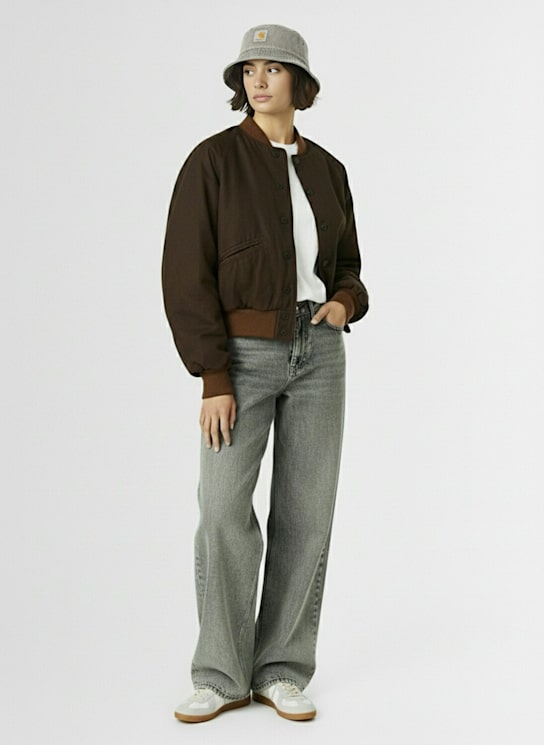 Carhartt WIP: Brandon denim wide leg  jeans - Blue - women_1 | Luisa Via Roma