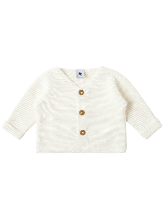 Petit Bateau: Cotton cardigan - オフホワイト - kids-boys_0 | Luisa Via Roma