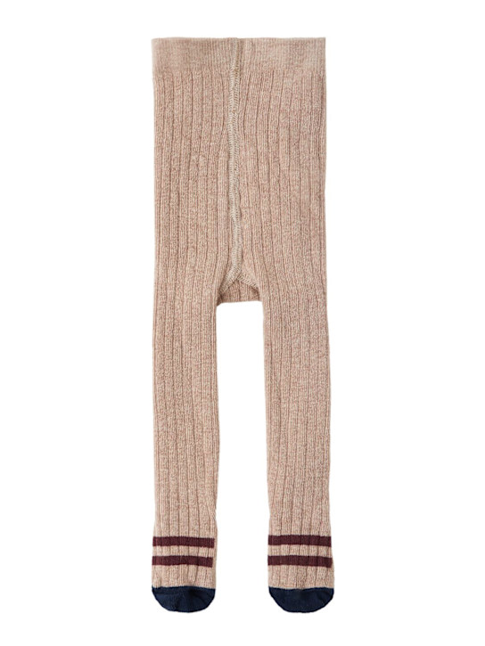 1 + IN THE FAMILY: Cotton blend knit tights - Beige - kids-girls_0 | Luisa Via Roma