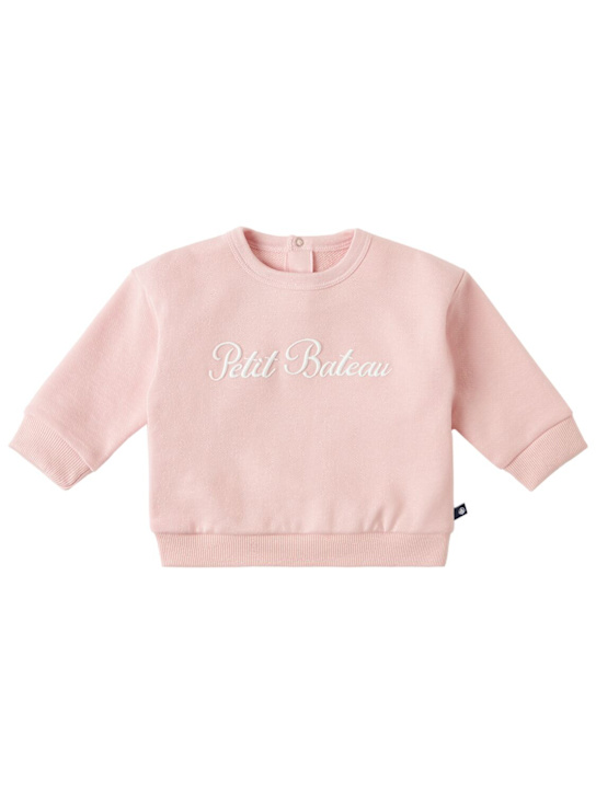 Petit Bateau: Printed cotton sweatshirt - Rosa - kids-girls_0 | Luisa Via Roma