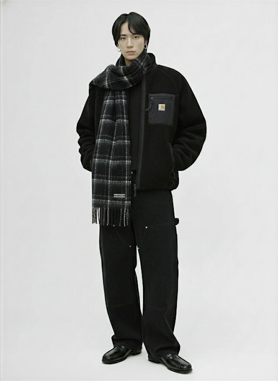 Carhartt WIP: Prentis poly liner jacket - Black / Black - men_1 | Luisa Via Roma