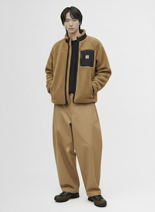 Carhartt WIP: Veste de doublure en poly Prentis - Leather / Black - men_1 | Luisa Via Roma