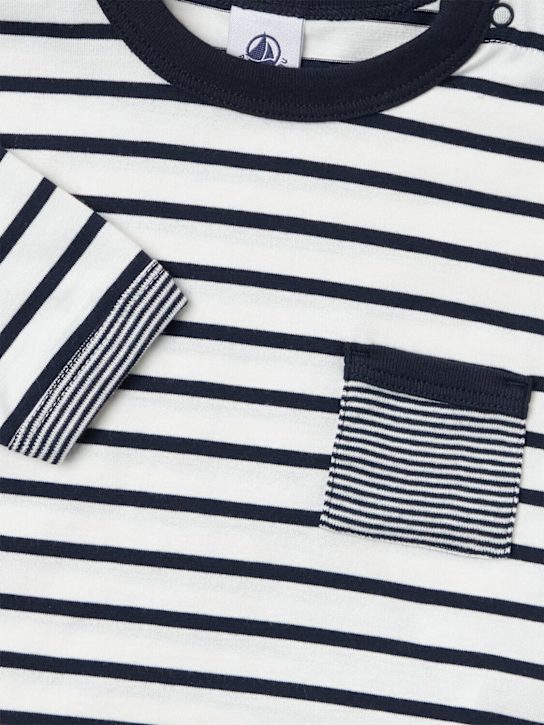 Petit Bateau: 长袖T恤 - 白色/蓝色 - kids-girls_1 | Luisa Via Roma