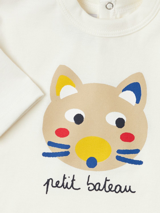 Petit Bateau: Printed cotton t-shirt - Blanco Opaco - kids-boys_1 | Luisa Via Roma