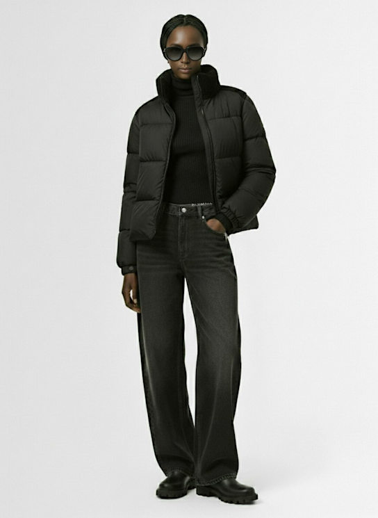 Moncler: Esnaie tech down jacket - Black - women_1 | Luisa Via Roma