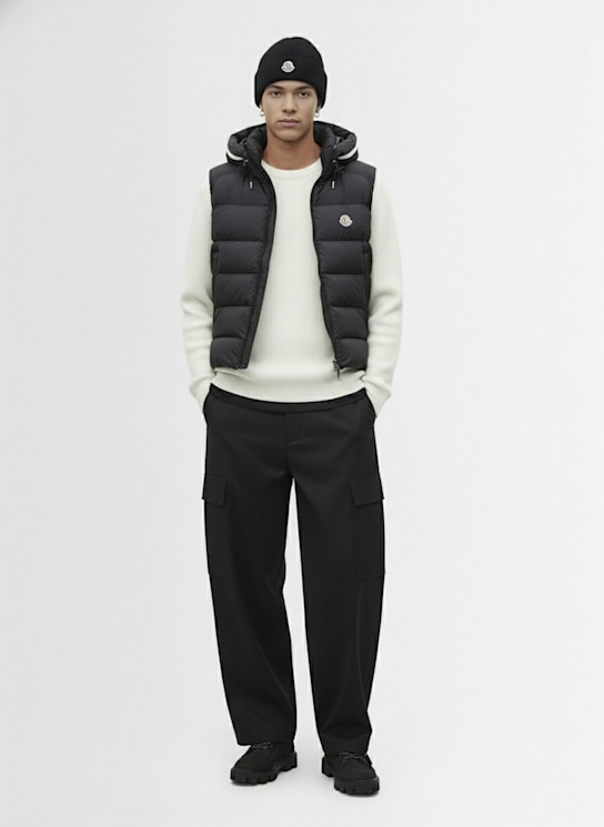 Moncler: Cardamine tech down vest - Black - men_1 | Luisa Via Roma