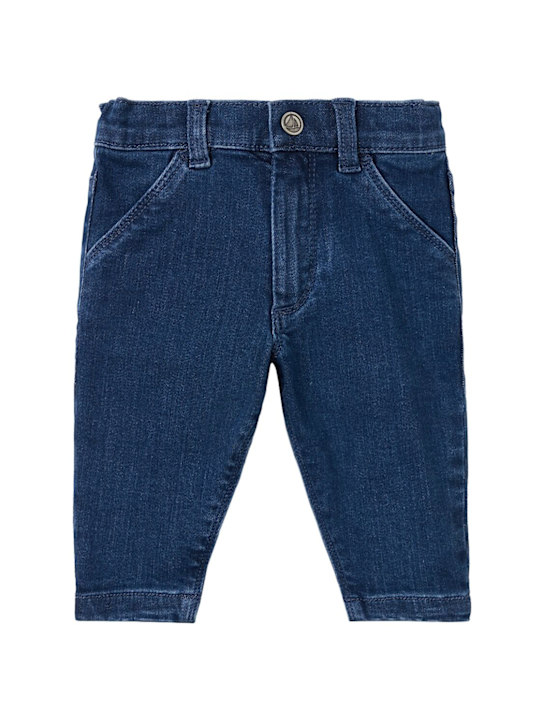 Petit Bateau: Cotton blend denim effect pants - デニム - kids-boys_0 | Luisa Via Roma