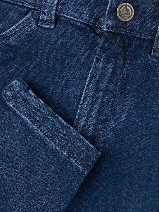 Petit Bateau: Cotton blend denim effect pants - デニム - kids-boys_1 | Luisa Via Roma