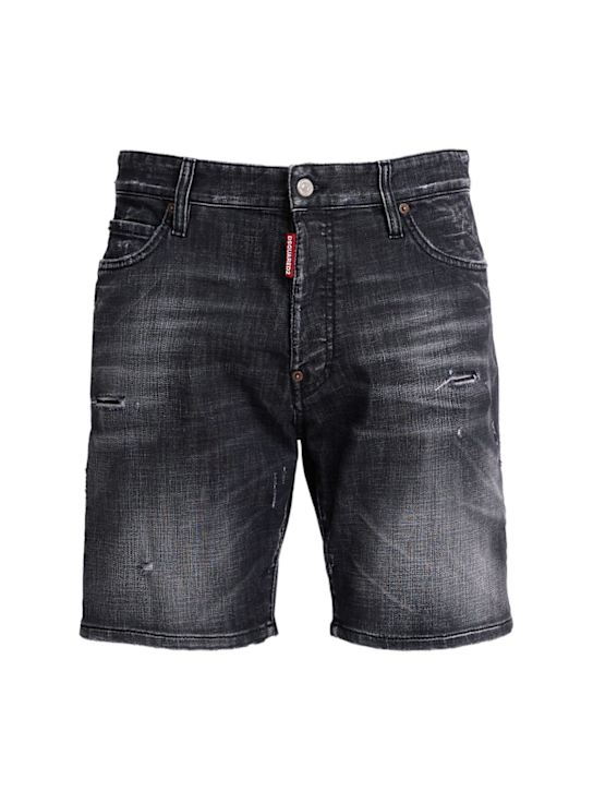 Dsquared2: Shorts de denim - Negro - men_0 | Luisa Via Roma