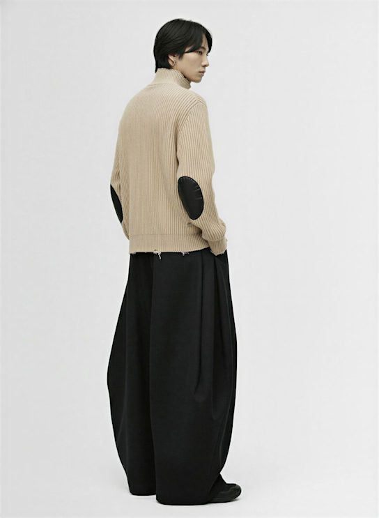 MM6 Maison Margiela: Camionneur zip-up knit jacket - men_1 | Luisa Via Roma