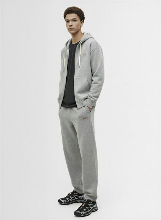 SOTF: Jogging à revers standard - Gris Gruyère - men_1 | Luisa Via Roma
