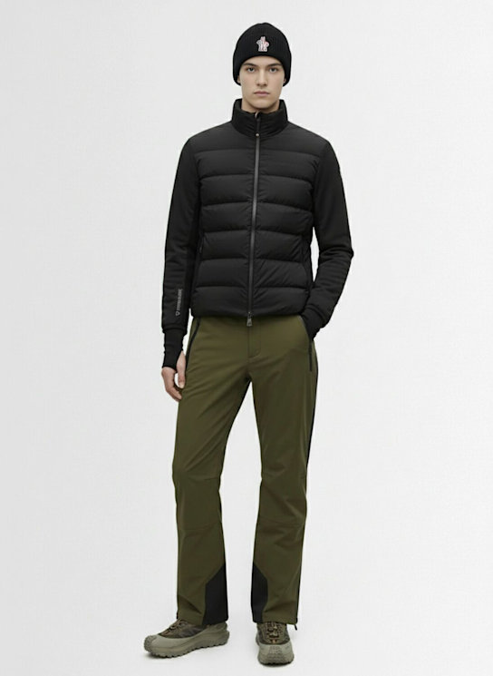 Moncler Grenoble: Araripe nylon down ski jacket - Black - men_1 | Luisa Via Roma